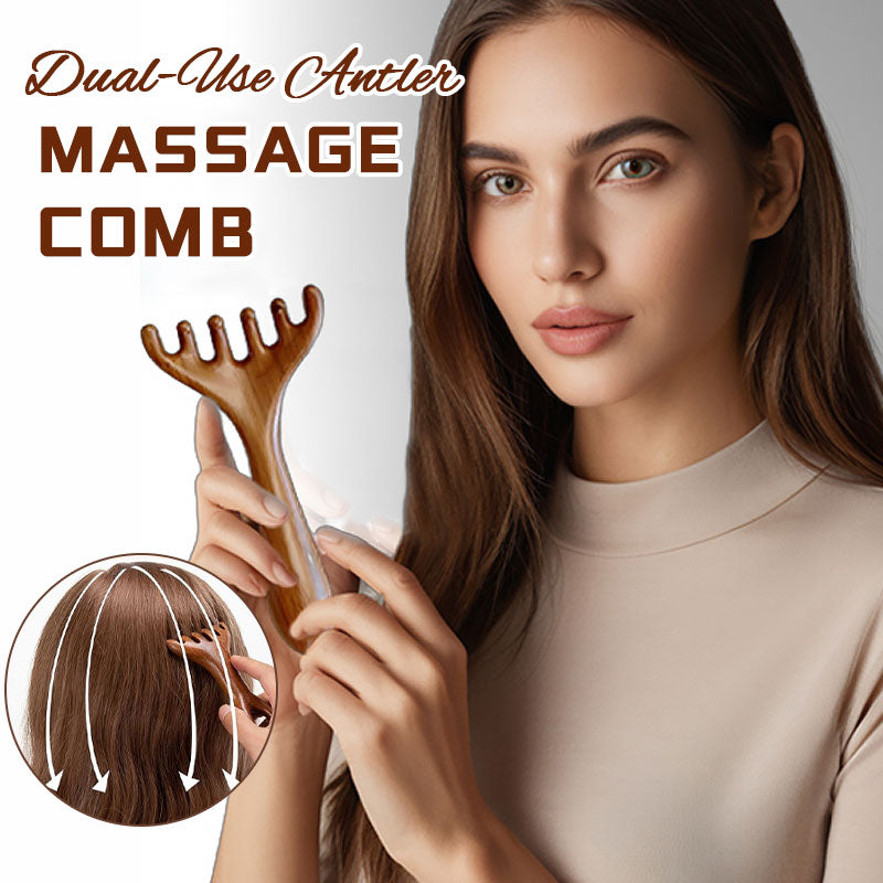 🦌 Dual-Use Antler Massage Comb