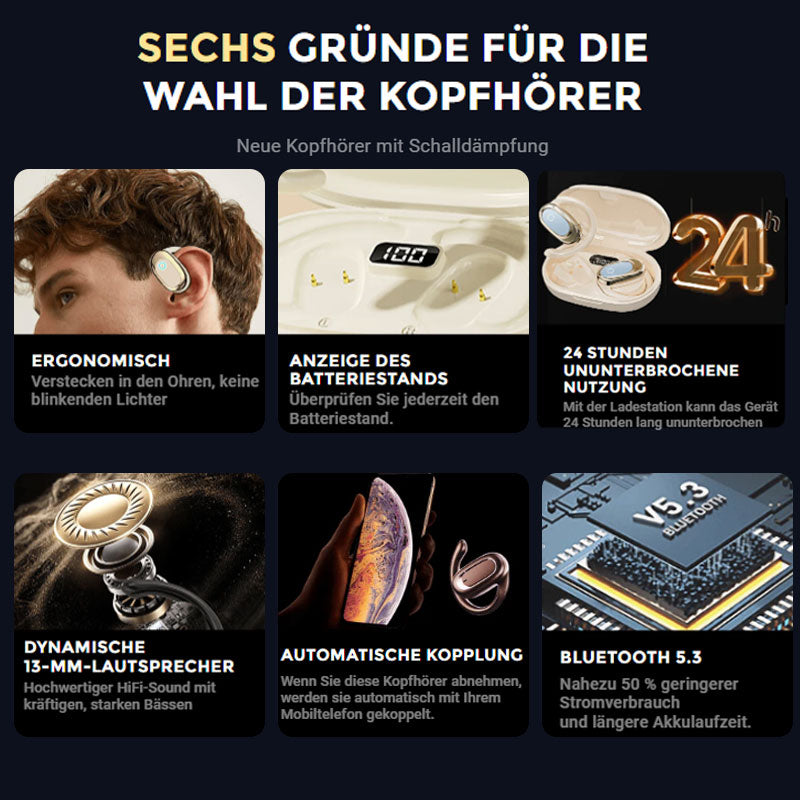 Nouvelle oreillette Bluetooth sans fil avec crochet d'oreille de Ows