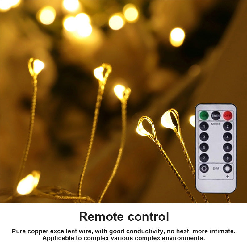 Guirlande lumineuse en fil de cuivre avec pétard