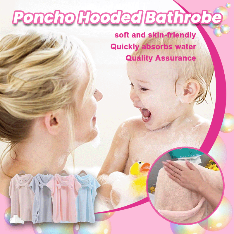 Peignoir à capuche Poncho