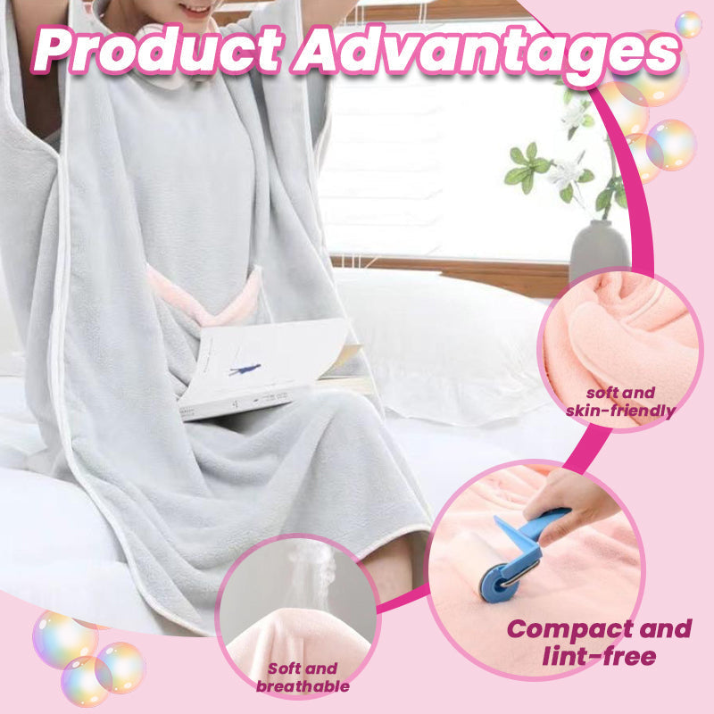Peignoir à capuche Poncho