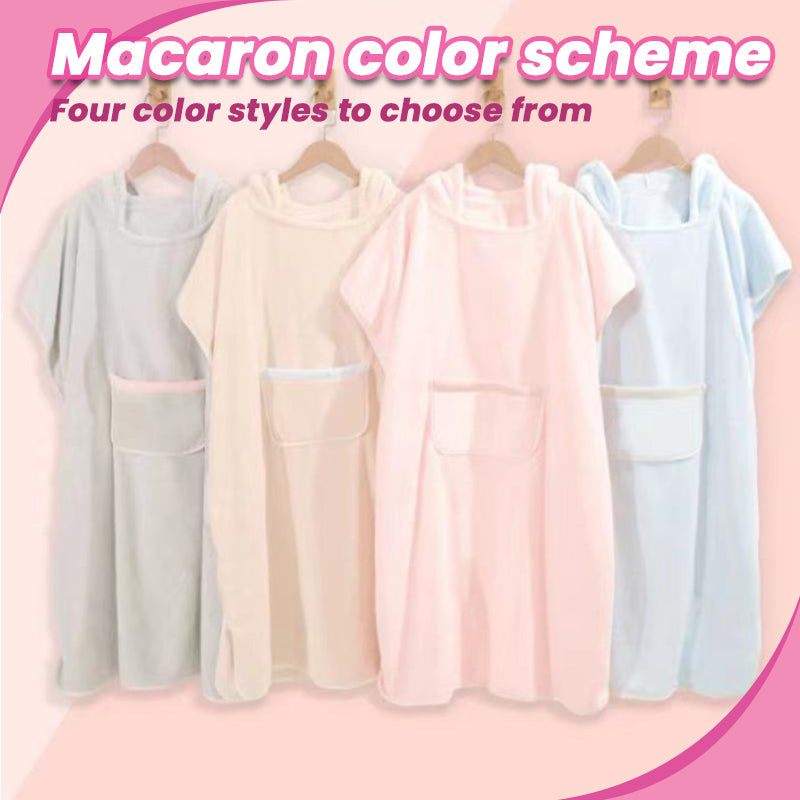 Peignoir à capuche Poncho