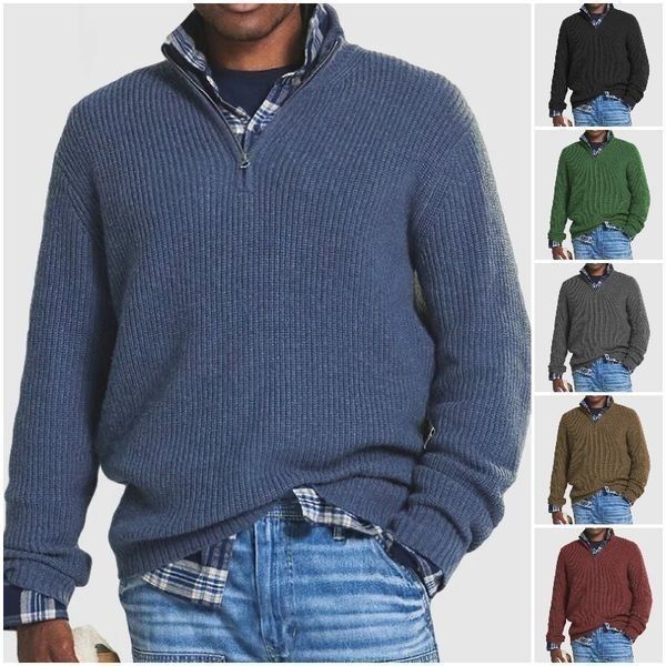 🔥50% de réduction sur les soldes d'hiver🔥Hommes Affaires Pulls Casual avec fermeture éclair(NEW)