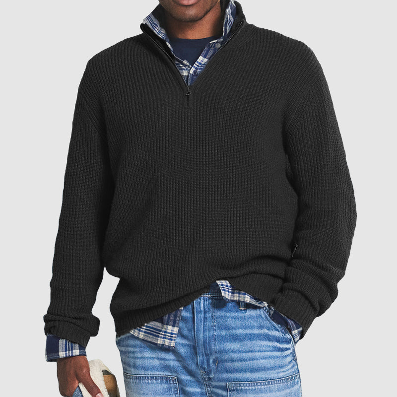 🔥50% de réduction sur les soldes d'hiver🔥Hommes Affaires Pulls Casual avec fermeture éclair(NEW)