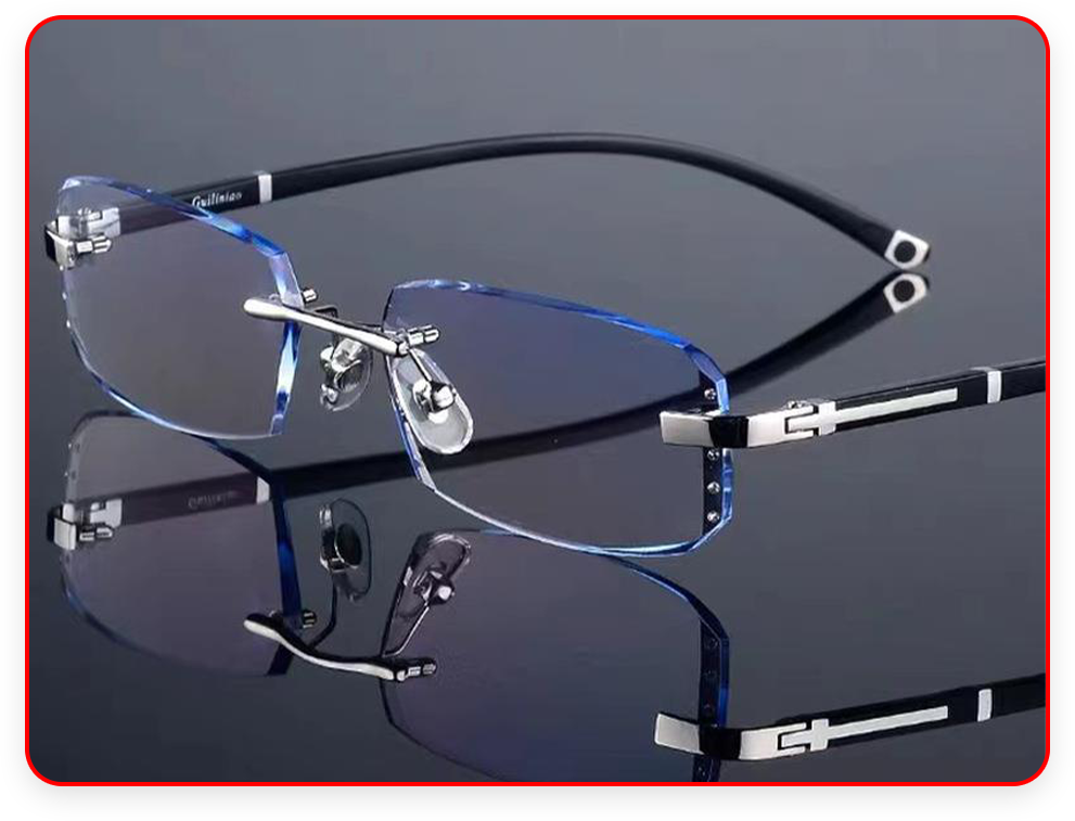 Nouvelles lunettes de lecture à haute dureté et verre saphir anti-lumière bleue pour un double usage