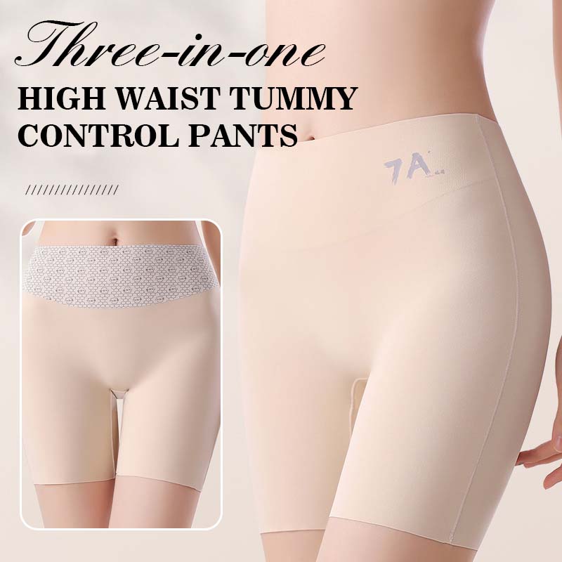 Pantalon trois en un à taille haute et effet amincissant