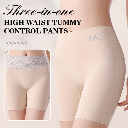 Pantalon trois en un à taille haute et effet amincissant