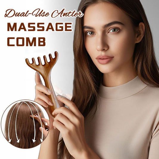 🦌 Dual-Use Antler Massage Comb
