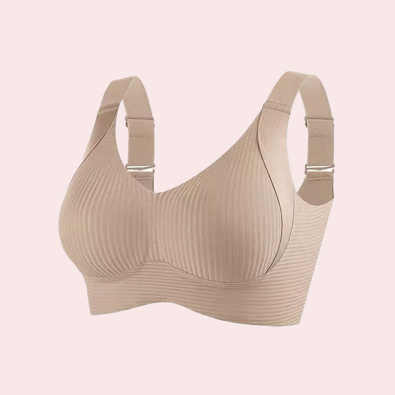 Soutien-gorge push-up côtelé pour femmes, réglable, sans fil