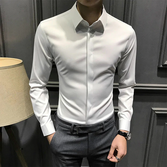 🎉2025 Nouveautés-bonnes affaires✨Chemise boutonnée infroissable pour homme