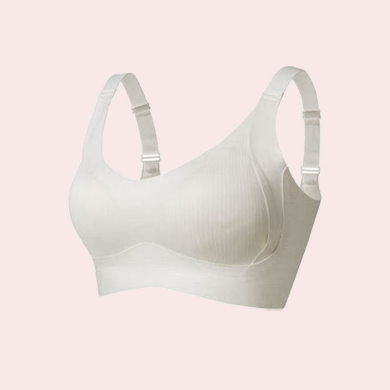 Soutien-gorge push-up côtelé pour femmes, réglable, sans fil