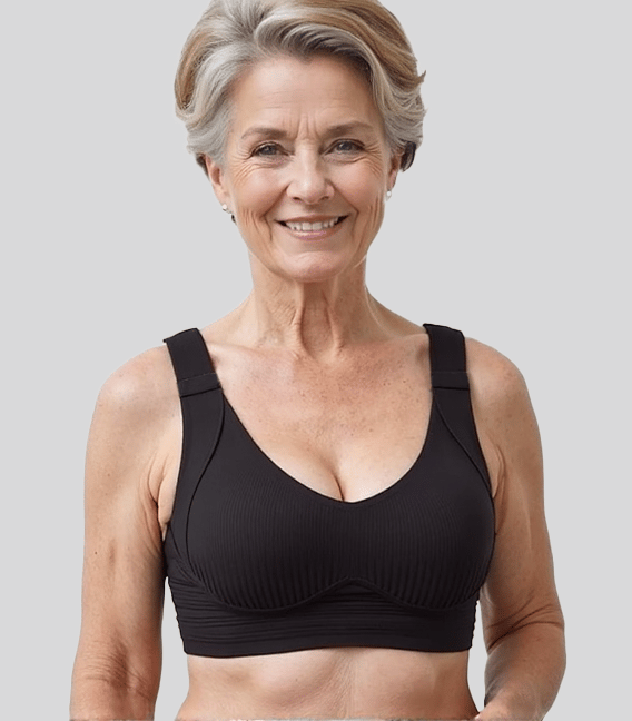Soutien-gorge push-up côtelé pour femmes, réglable, sans fil