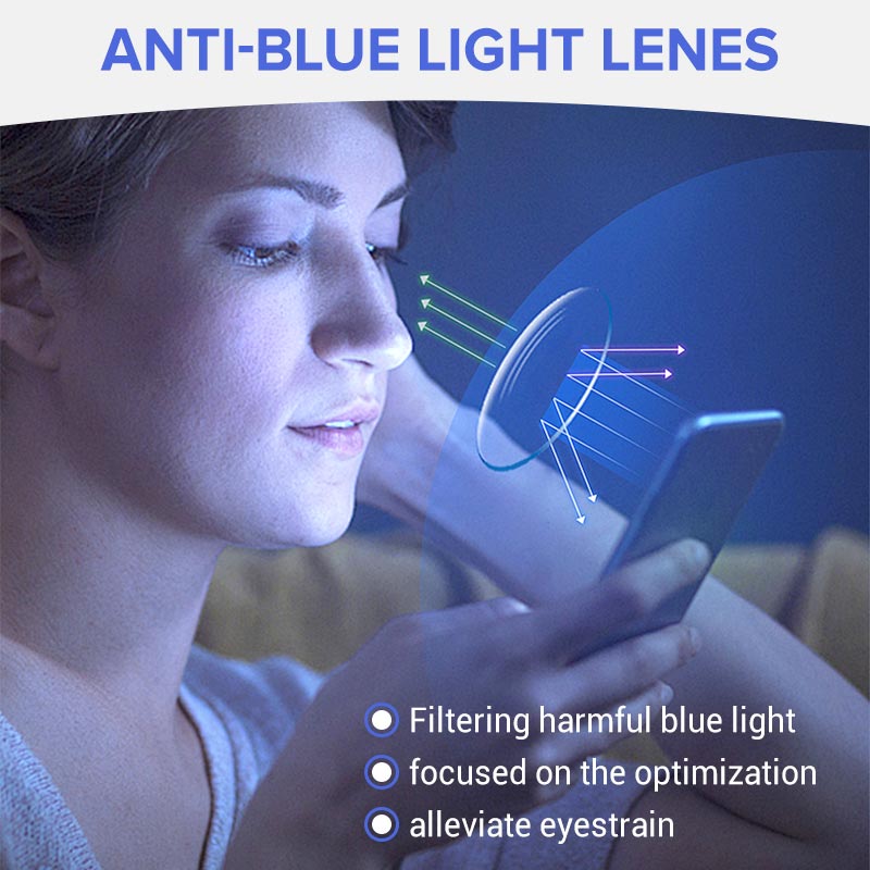 Nouvelles lunettes de lecture à haute dureté et verre saphir anti-lumière bleue pour un double usage