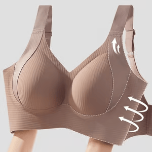 Soutien-gorge push-up côtelé pour femmes, réglable, sans fil