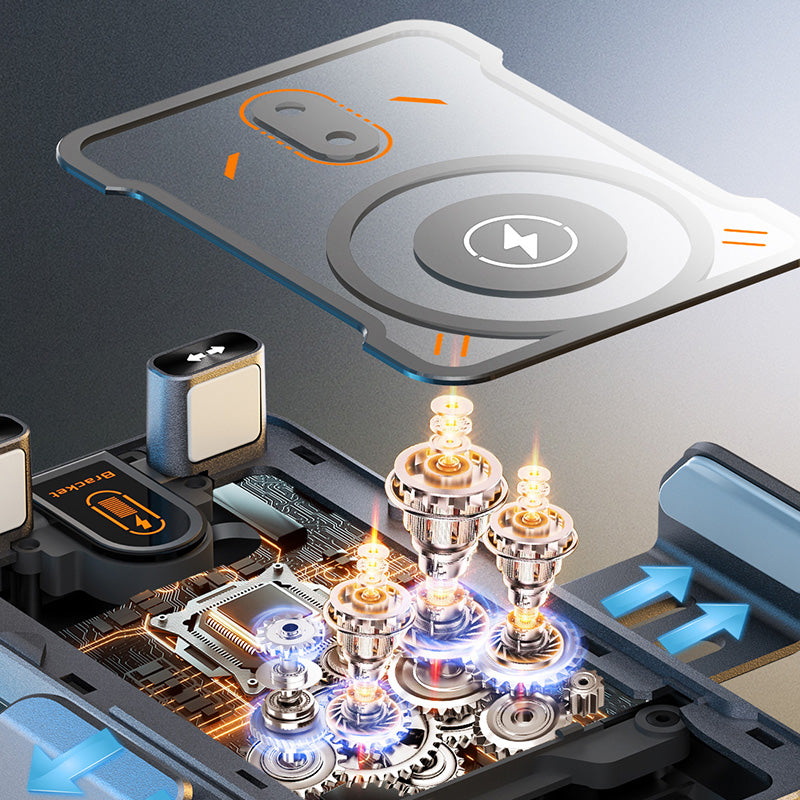 ✨🙌Support de téléphone de voiture intelligent 2 en 1 avec fonction pivotante et chargeur sans fil