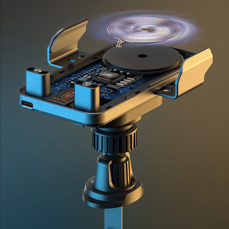 ✨🙌Support de téléphone de voiture intelligent 2 en 1 avec fonction pivotante et chargeur sans fil