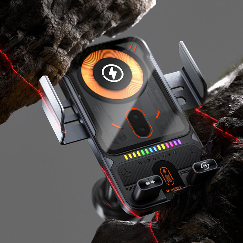 ✨🙌Support de téléphone de voiture intelligent 2 en 1 avec fonction pivotante et chargeur sans fil