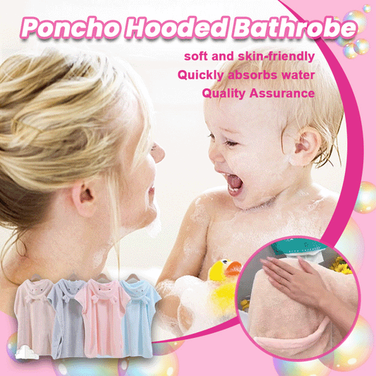 Peignoir à capuche Poncho