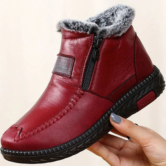 🔥🌷Bottes imperméables et antidérapantes en cuir de coton pour femmes👢💃